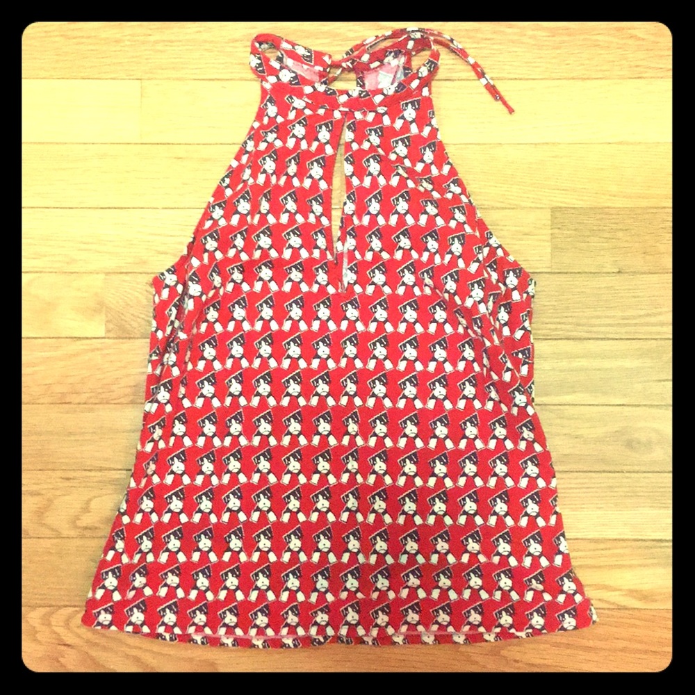 Vintage ESPRIT halter top with dog print